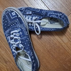 Vans Blue Bandana Van Doren Sz 8.5